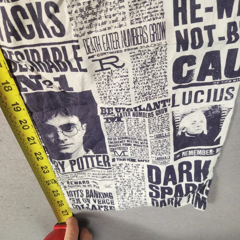 PBteen Harry Potter Pajama Set Unisex Medium Daily Prophet Newspaper Print